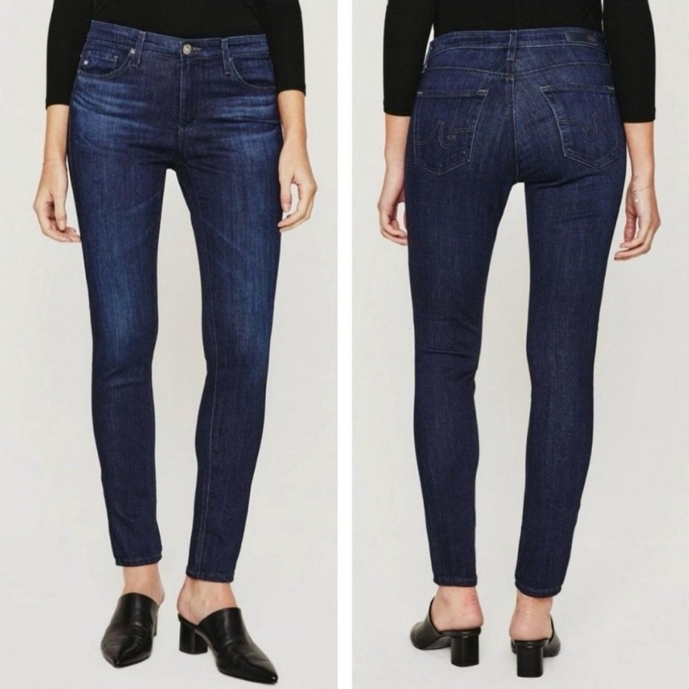 AG‎ Jeans The Legging Ankle 28 Super Skinny Dark Blue Coal Gray Stretch